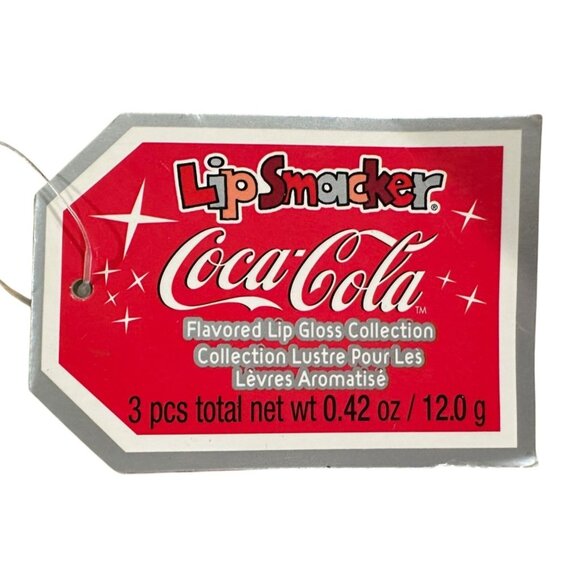 Vintage Lip Smacker COCA-COLA Trio Lip Balm Cane Keychain Gift Set BUBBLE FONT - Picture 7 of 10